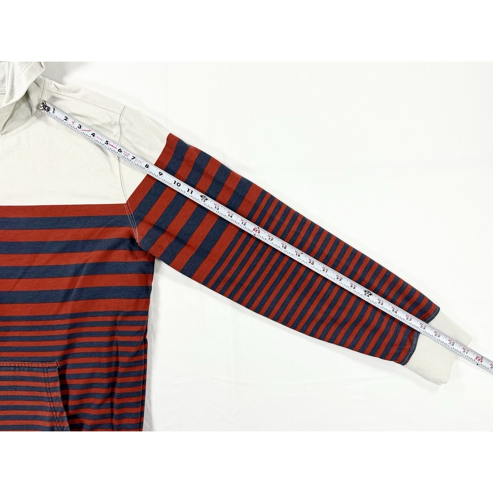 Vintage Y2K Quicksilver Color Block Striped Hoodie 90s Surf Skate Grunge Men's L - Picture 8 of 10